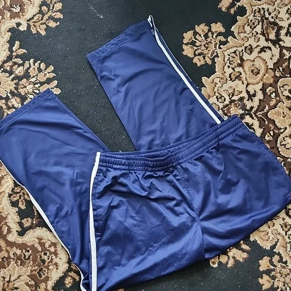 STARTER Blue and White Stripe Jogger Sweatpants Athletic Fit; Navy, Size:XL - Picture 2 of 13